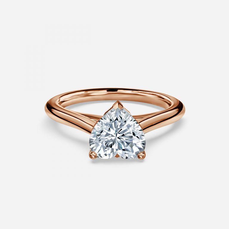 Lyla Heart Solitaire Moissanite Engagement Ring