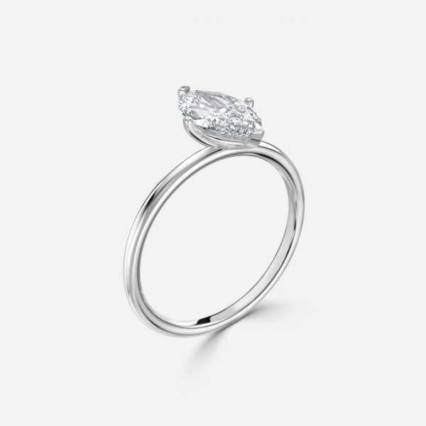 Ailani Marquise Solitaire Moissanite Engagement Ring