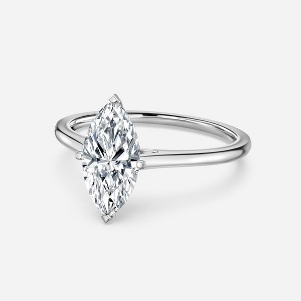 Bernadette Marquise Solitaire Moissanite Engagement Ring