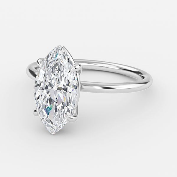 Alara Marquise Solitaire Moissanite Engagement Ring