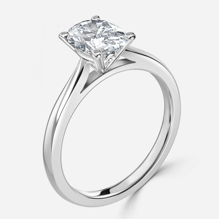 Yuna Oval Solitaire Moissanite Engagement Ring