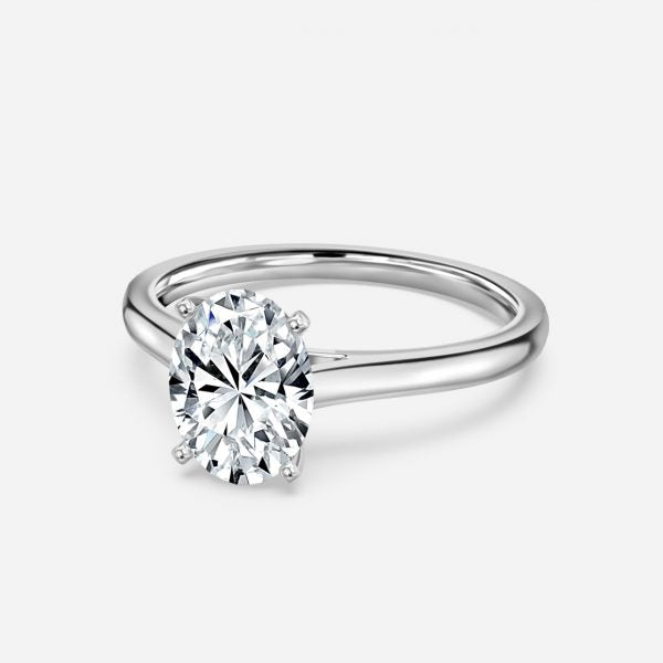 Bernadette Oval Solitaire Moissanite Engagement Ring