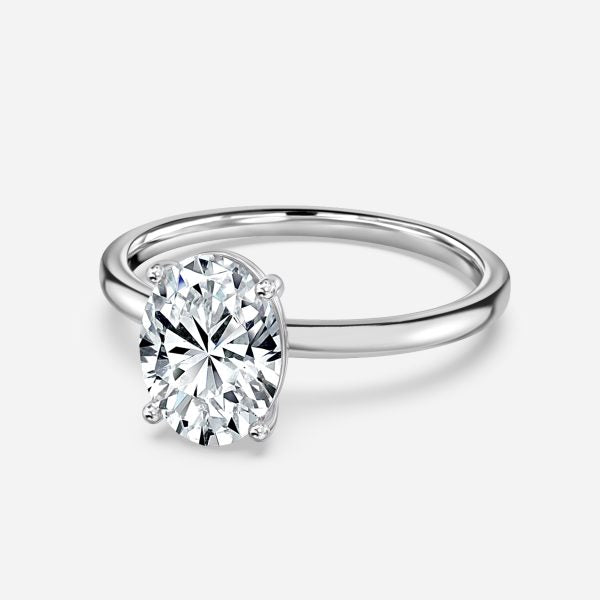 Dasha Oval Solitaire Moissanite Engagement Ring