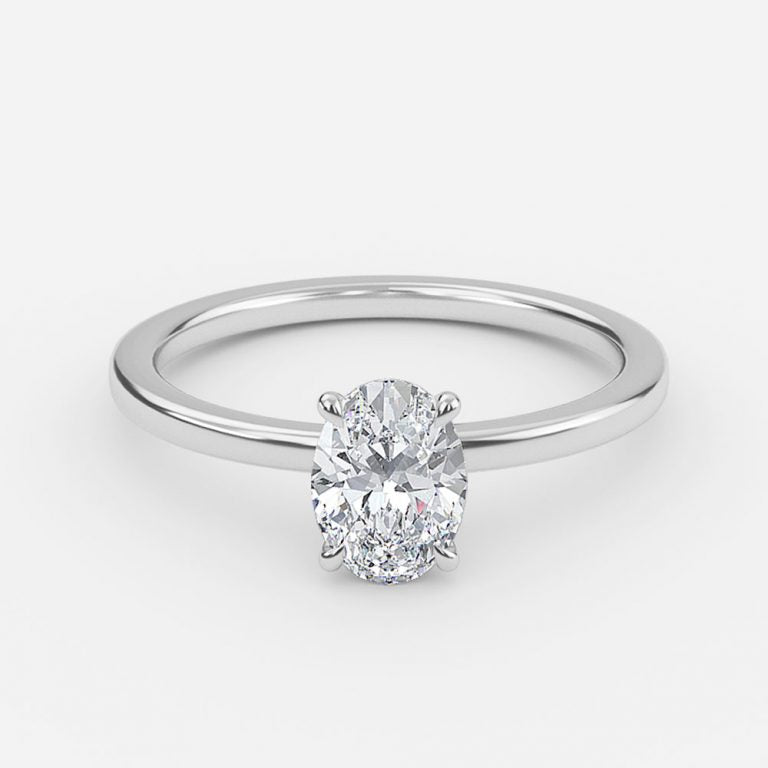 Katherine Oval Solitaire Moissanite Engagement Ring