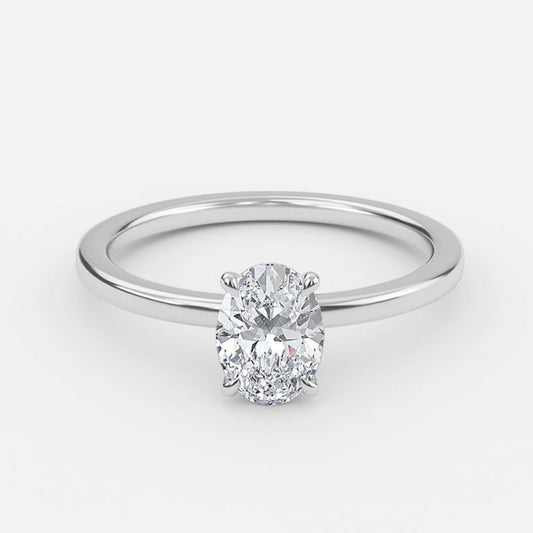 Katherine Oval Solitaire Moissanite Engagement Ring