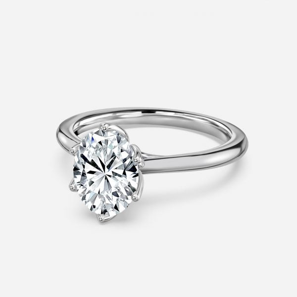 Raquel Oval Solitaire Moissanite Engagement Ring