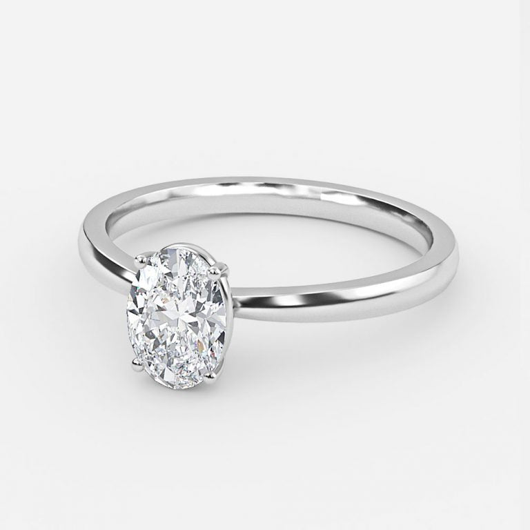 Idalia Oval Solitaire Moissanite Engagement Ring