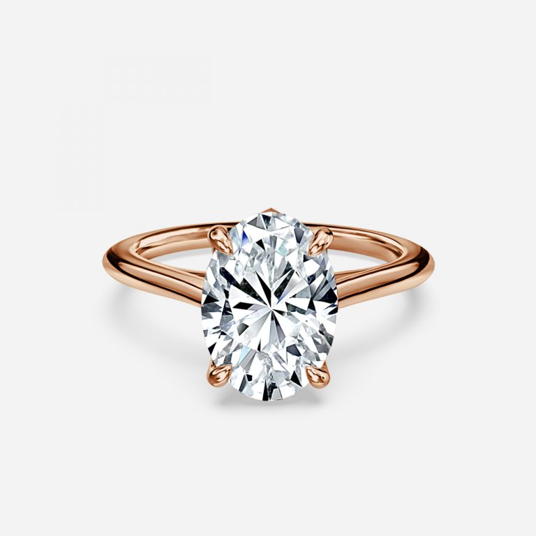 Lyla Oval Solitaire Moissanite Engagement Ring