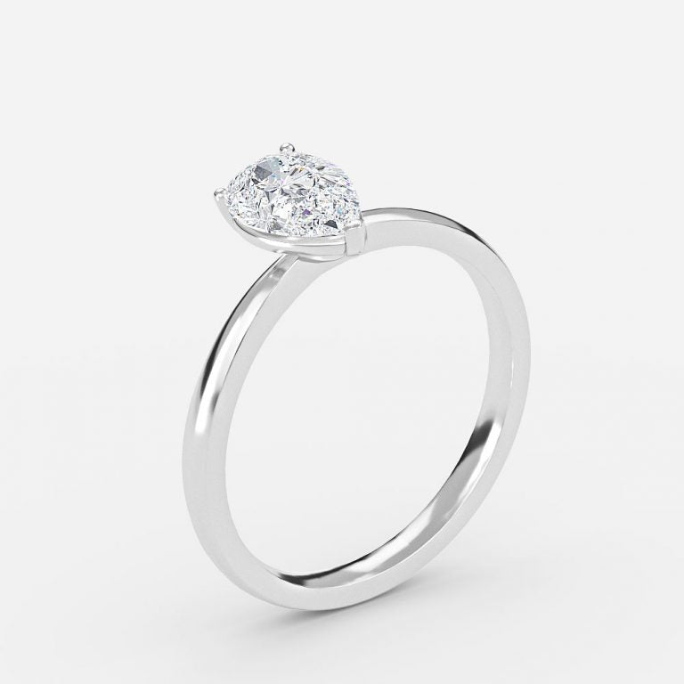 Idalia Pear Solitaire Moissanite Engagement Ring