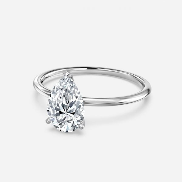 Ailani Pear Solitaire Moissanite Engagement Ring