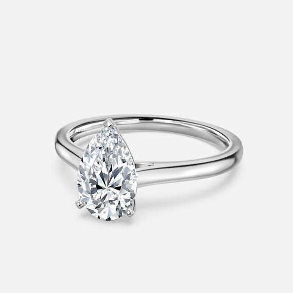 Bernadette Pear Solitaire Moissanite Engagement Ring