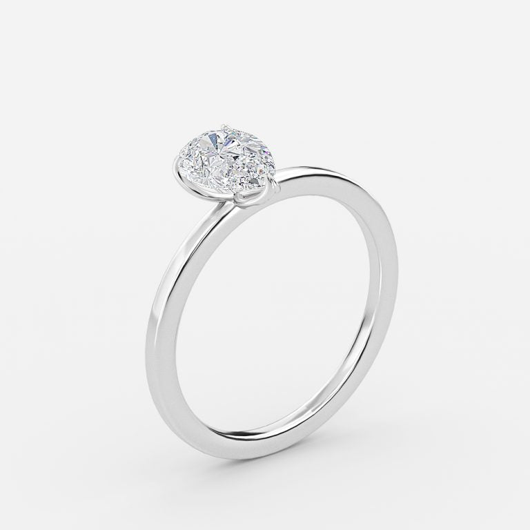 Samira Pear Solitaire Moissanite Engagement Ring