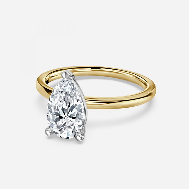 Magalie Pear Solitaire Moissanite Engagement Ring