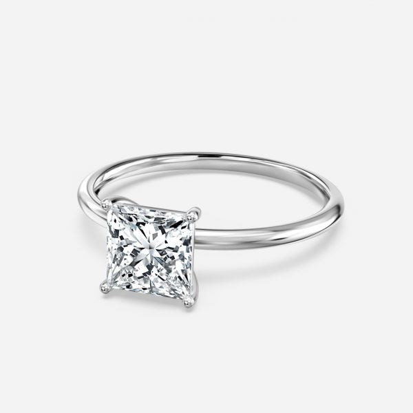 Ailani Princess Solitaire Moissanite Engagement Ring