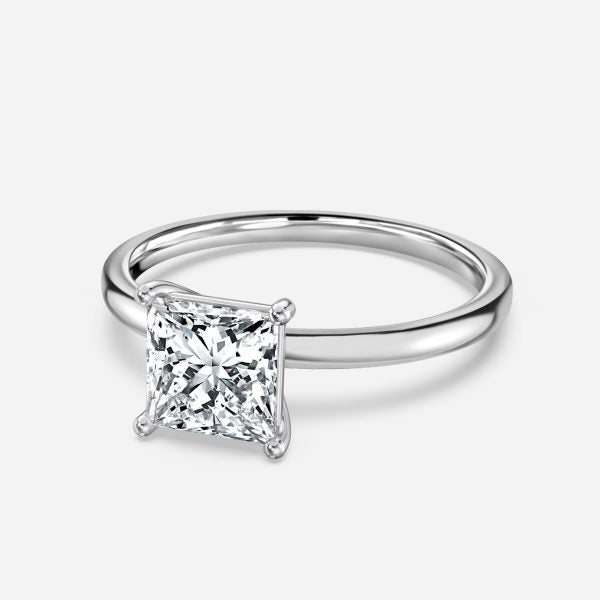 Dasha Princess Solitaire Moissanite Engagement Ring