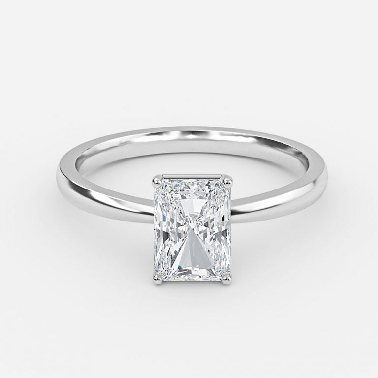 Idalia Radiant Solitaire Moissanite Engagement Ring