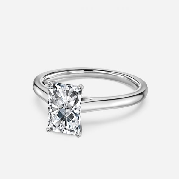 Bernadette Radiant Solitaire Moissanite Engagement Ring