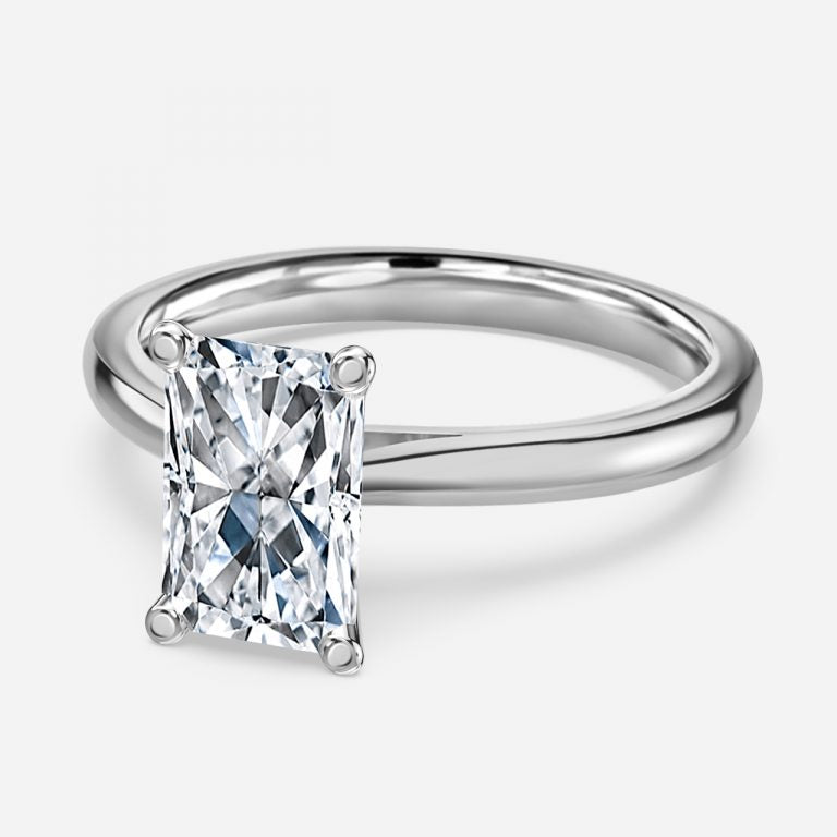 Yuna Radiant Solitaire Moissanite Engagement Ring