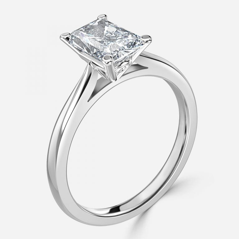 Yuna Radiant Solitaire Moissanite Engagement Ring