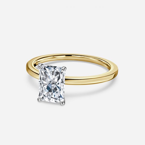 Kalista Radiant Solitaire Moissanite Engagement Ring