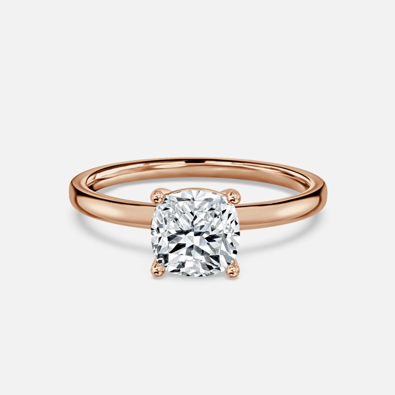 Dasha Cushion Solitaire Moissanite Engagement Ring