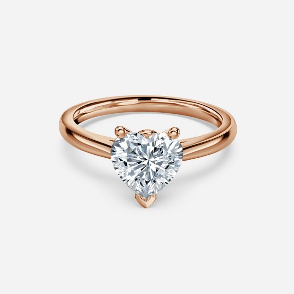 Ivy Heart Solitaire Moissanite Engagement Ring