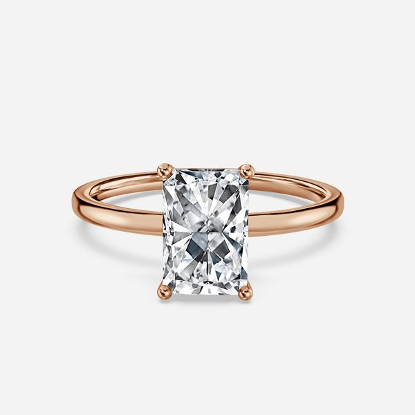 Dasha Radiant Solitaire Moissanite Engagement Ring