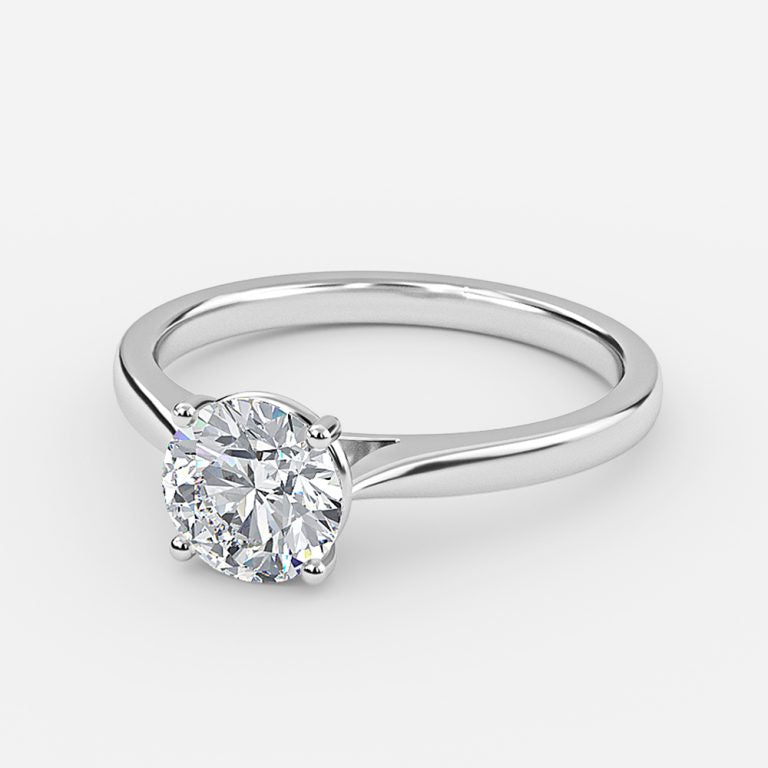 Simone Round Solitaire Moissanite Engagement Ring