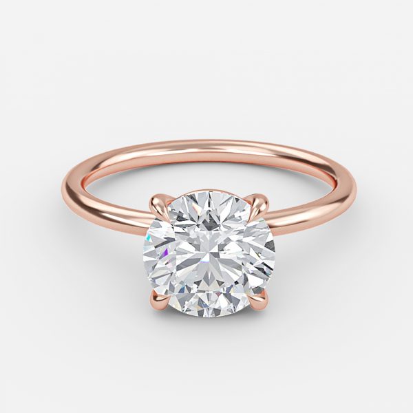 Alara Round Solitaire Moissanite Engagement Ring