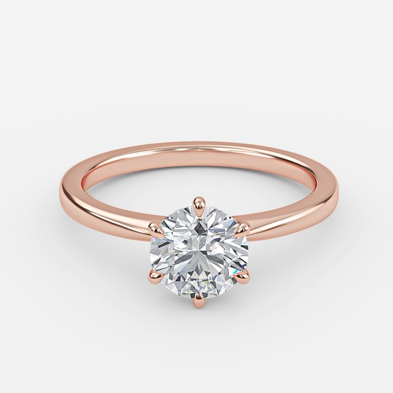 Magda Round Solitaire Moissanite Engagement Ring