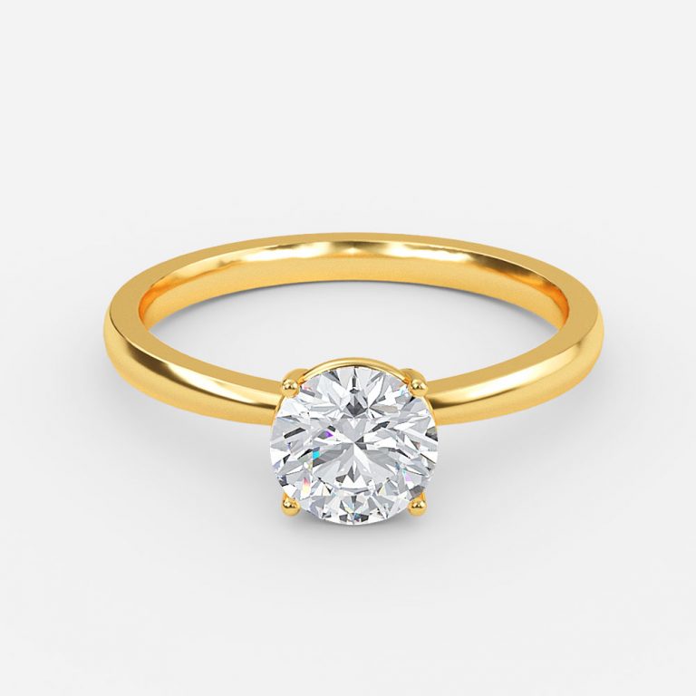 Idalia Round Solitaire Moissanite Engagement Ring