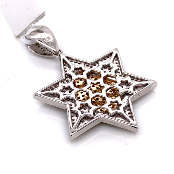 0.83 CT Moissanite Iced Out Star Pendant