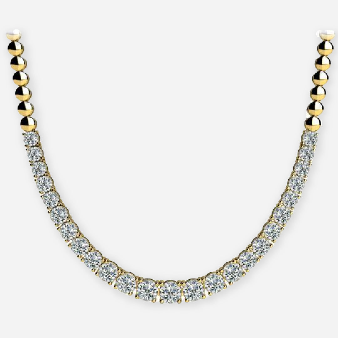 Moissanite Round Tennis Necklace