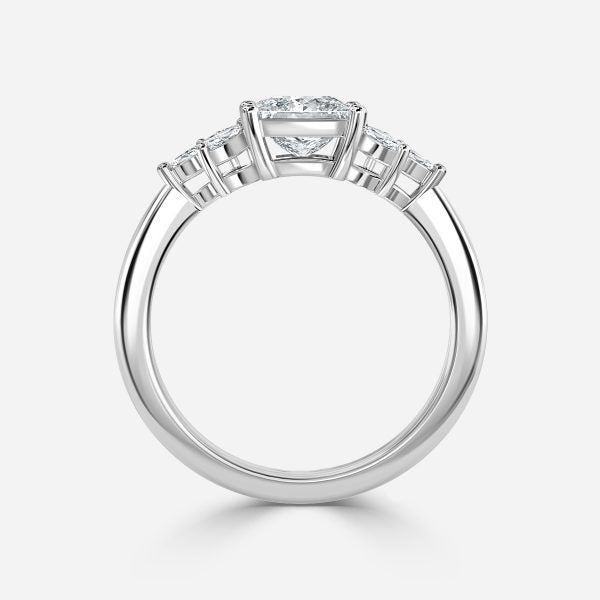 Anong Princess Three Stone Moissanite Engagement Ring