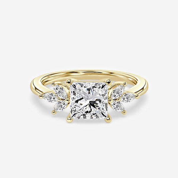 Anong Princess Three Stone Moissanite Engagement Ring