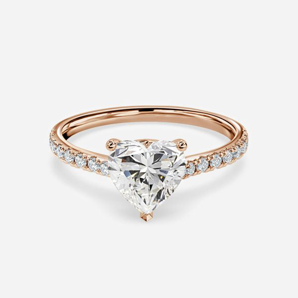 Ira Heart Diamond band Moissanite Engagement Ring