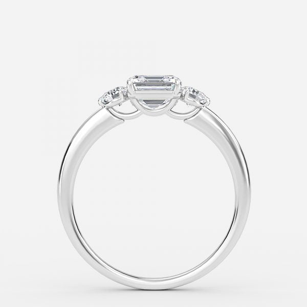 Kaori Asscher Three Stone Moissanite Engagement Ring