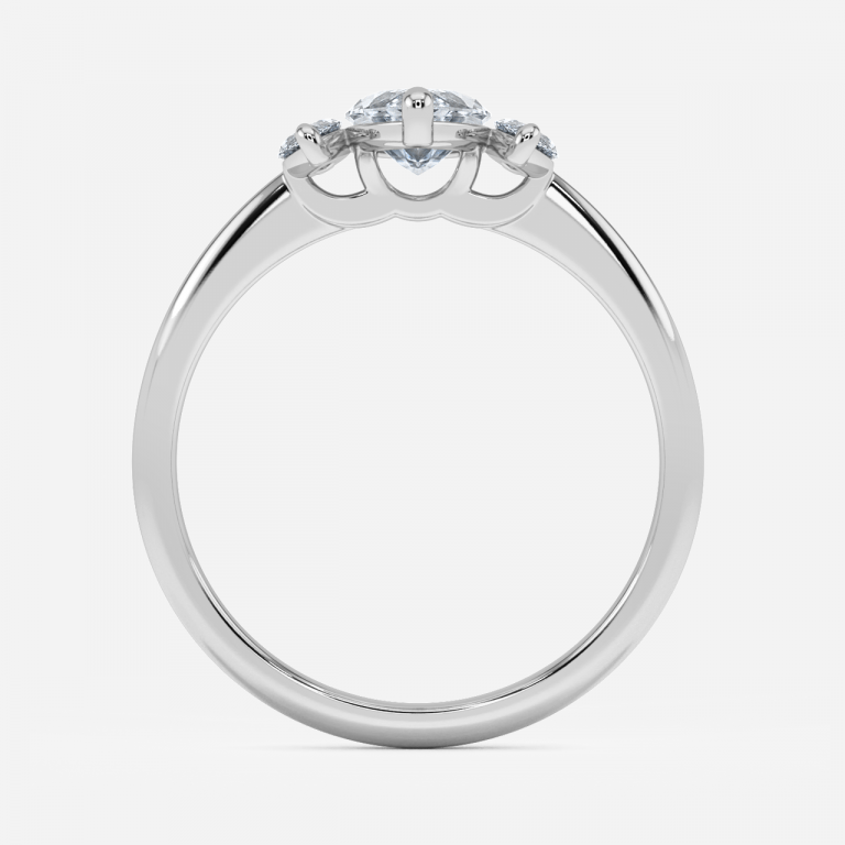 Saskia Marquise Three Stone Moissanite Engagement Ring