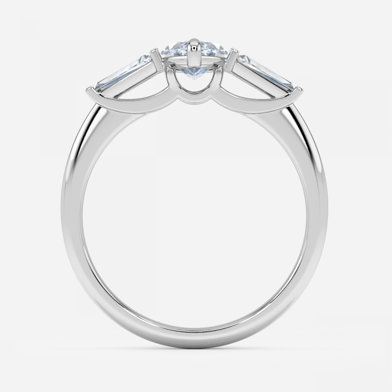 Jara Marquise Three Stone Moissanite Engagement Ring