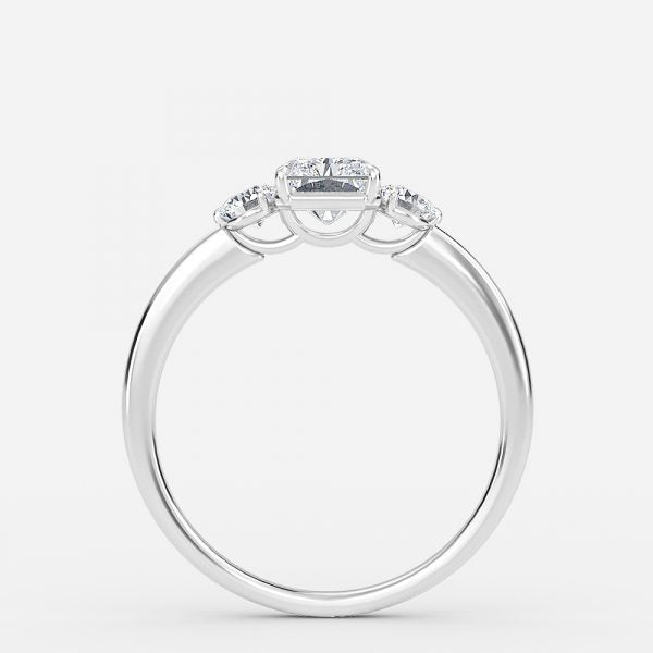 Kaori Radiant Three Stone Moissanite Engagement Ring