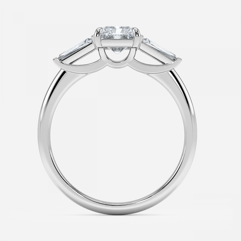 Jara Radiant Three Stone Moissanite Engagement Ring