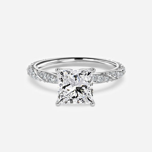 Wan Princess Unique Moissanite Engagement Ring