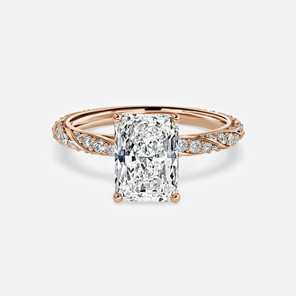 Wan Radiant Unique Moissanite Engagement Ring