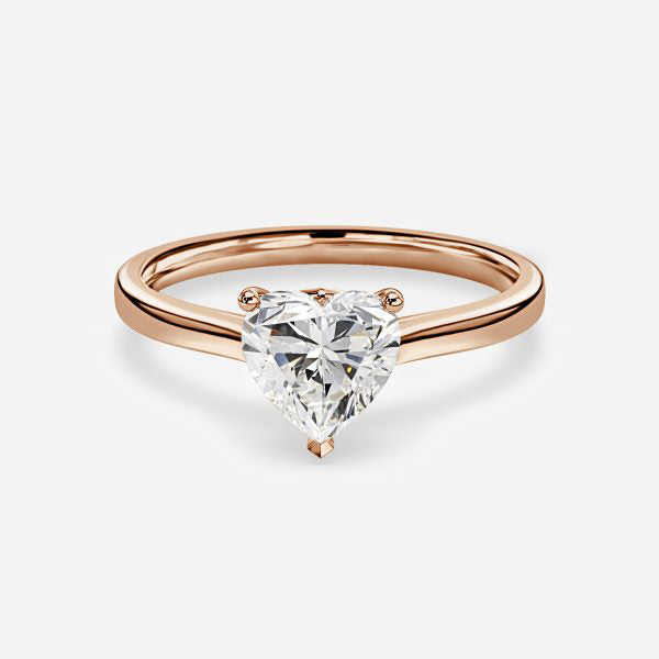 Oriel Heart Solitaire Moissanite Engagement Ring