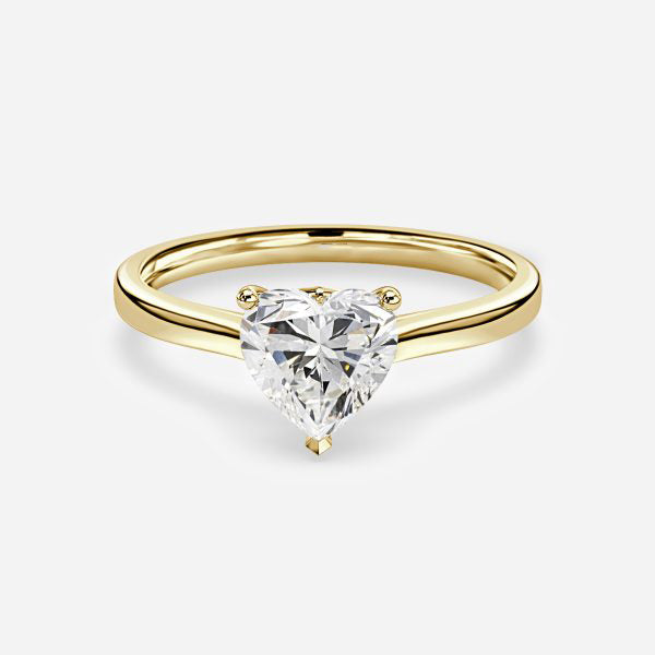 Oriel Heart Solitaire Moissanite Engagement Ring