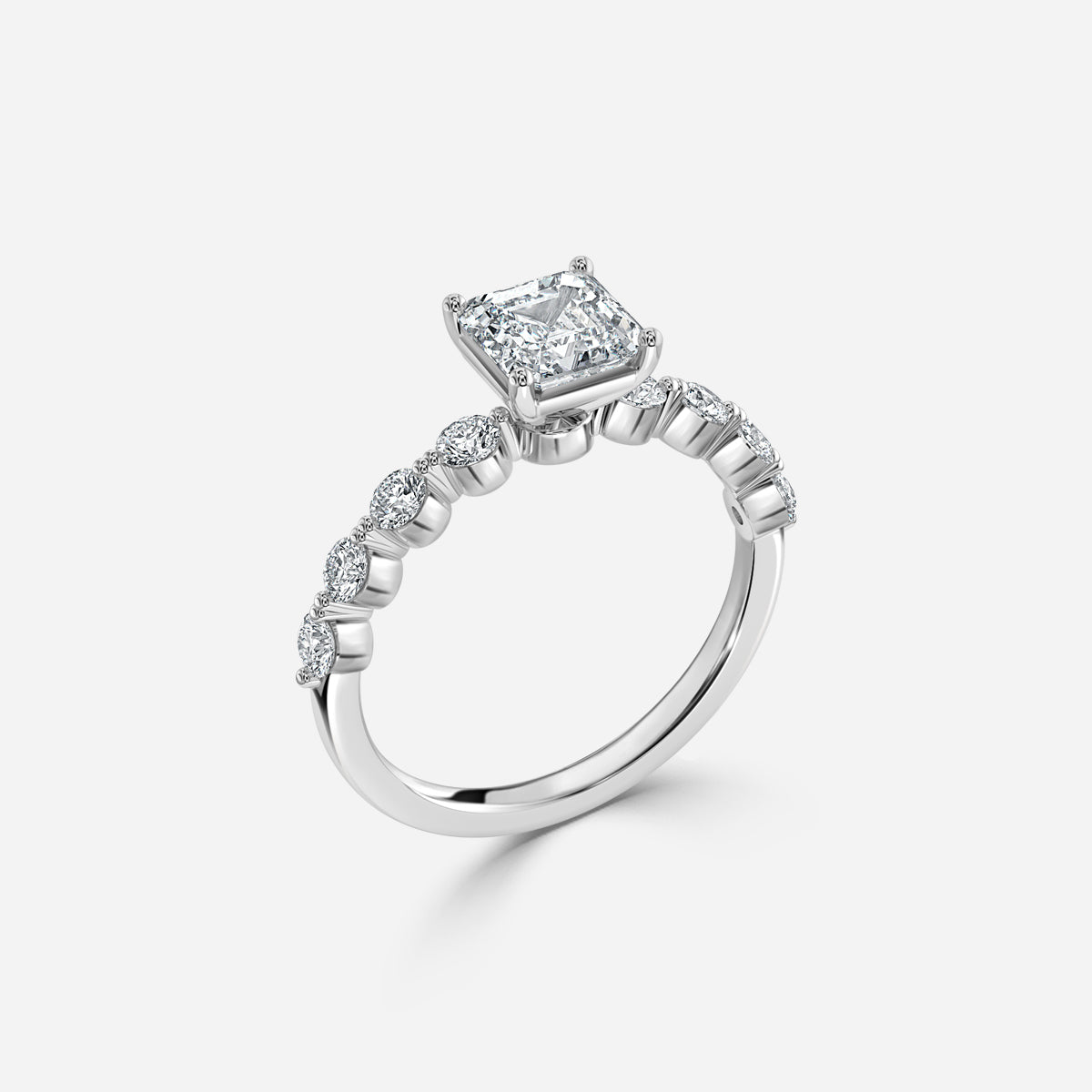 Philippa Asscher Unique Moissanite Engagement Ring