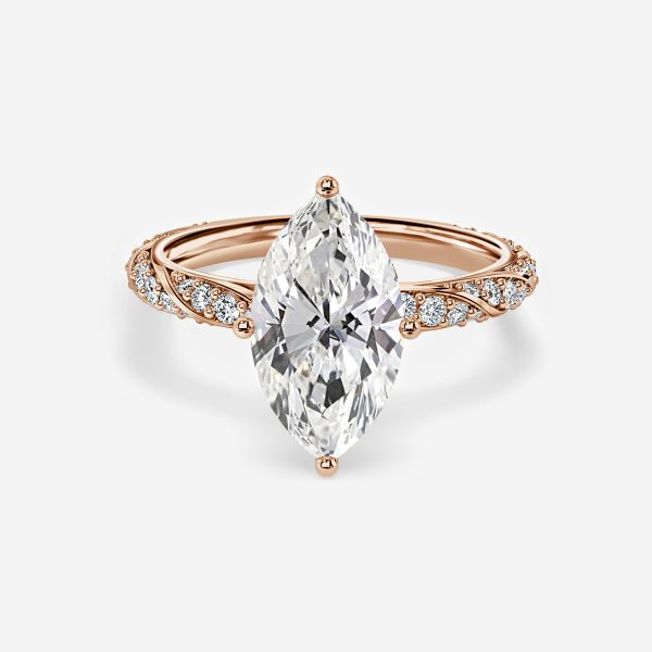 Wan Marquise Unique Moissanite Engagement Ring