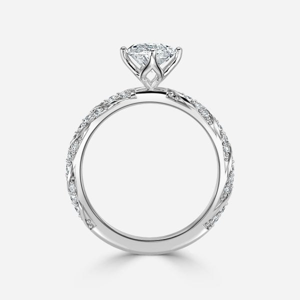 Wan Marquise Unique Moissanite Engagement Ring