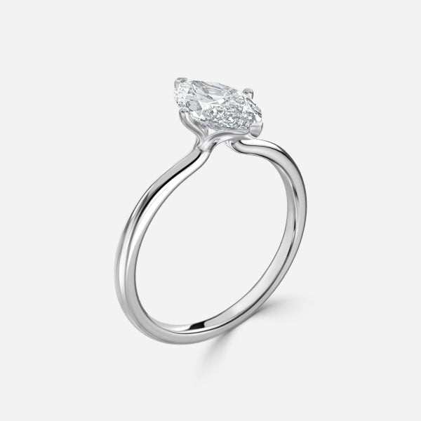 Alouette Marquise Solitaire Moissanite Engagement Ring