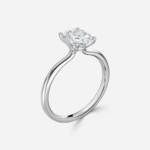 Alouette Oval Solitaire Moissanite Engagement Ring